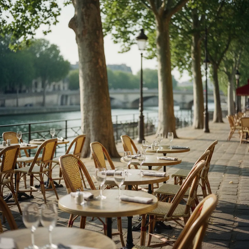 Une terrasse sur les quais d'Asnières, pause idéale après le parcours impressionniste