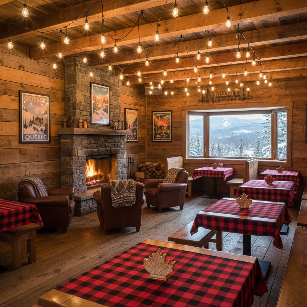 Intérieur chaleureux du Québec Café à Gennevilliers