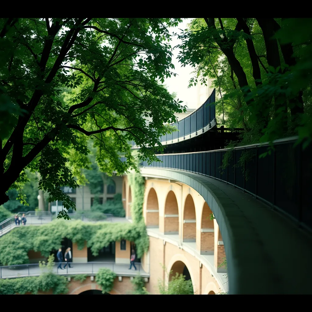 La Coulée Verte René-Dumont : une promenade plantée en surplomb de l'avenue Daumesnil