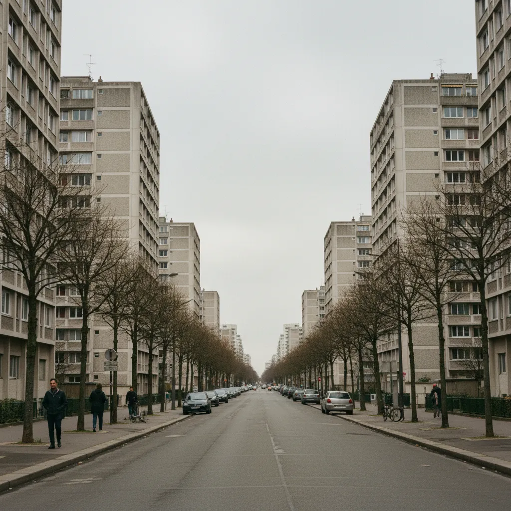 L'avenue des Grésillons à Gennevilliers, dans le quartier du T2G