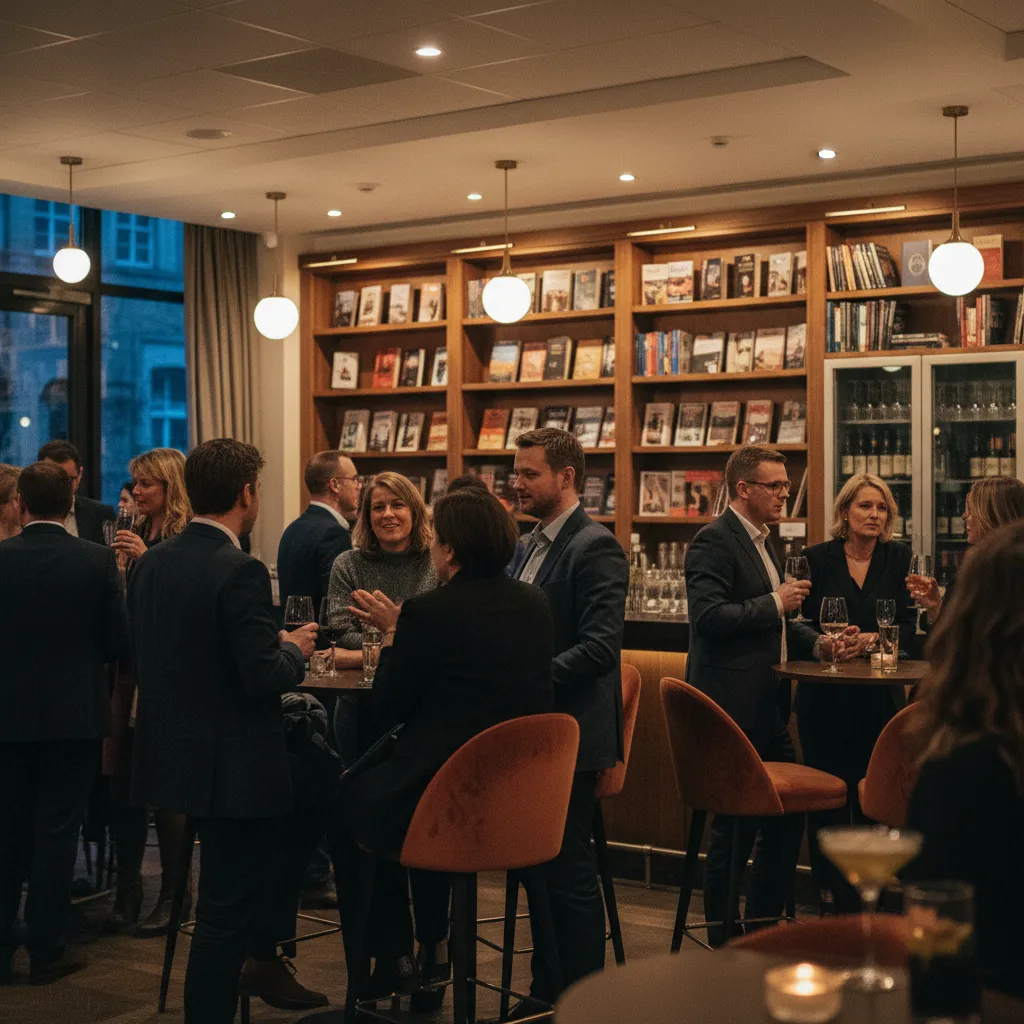 Le foyer-bar du T2G après une représentation, lieu de rencontre entre public et artistes