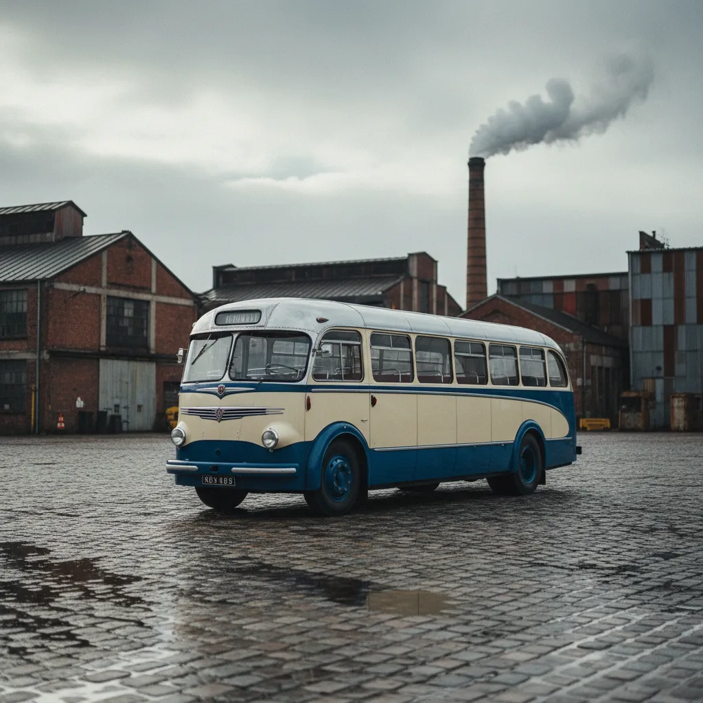 Un autobus APH Chausson dans sa livrée d'origine, modèle emblématique sorti des chaînes de Gennevilliers entre 1947 et 1960