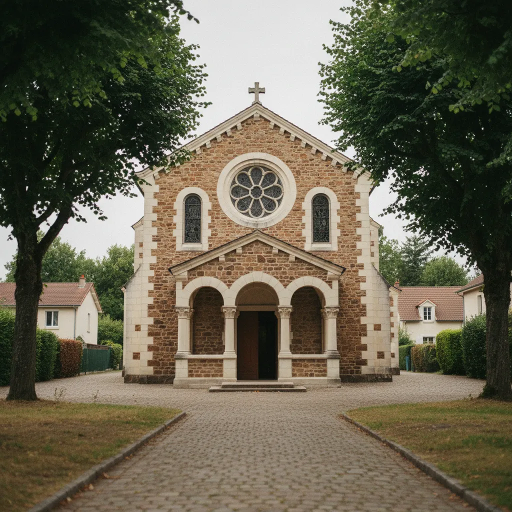 L'église Saint-Jean-Baptiste, reconstruite entre 1852 et 1856, reste le repère central du noyau villageois ancien