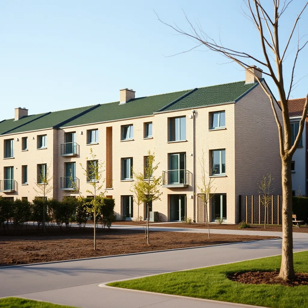 Les nouveaux immeubles en briques claires et toitures végétalisées remplacent progressivement les barres de béton