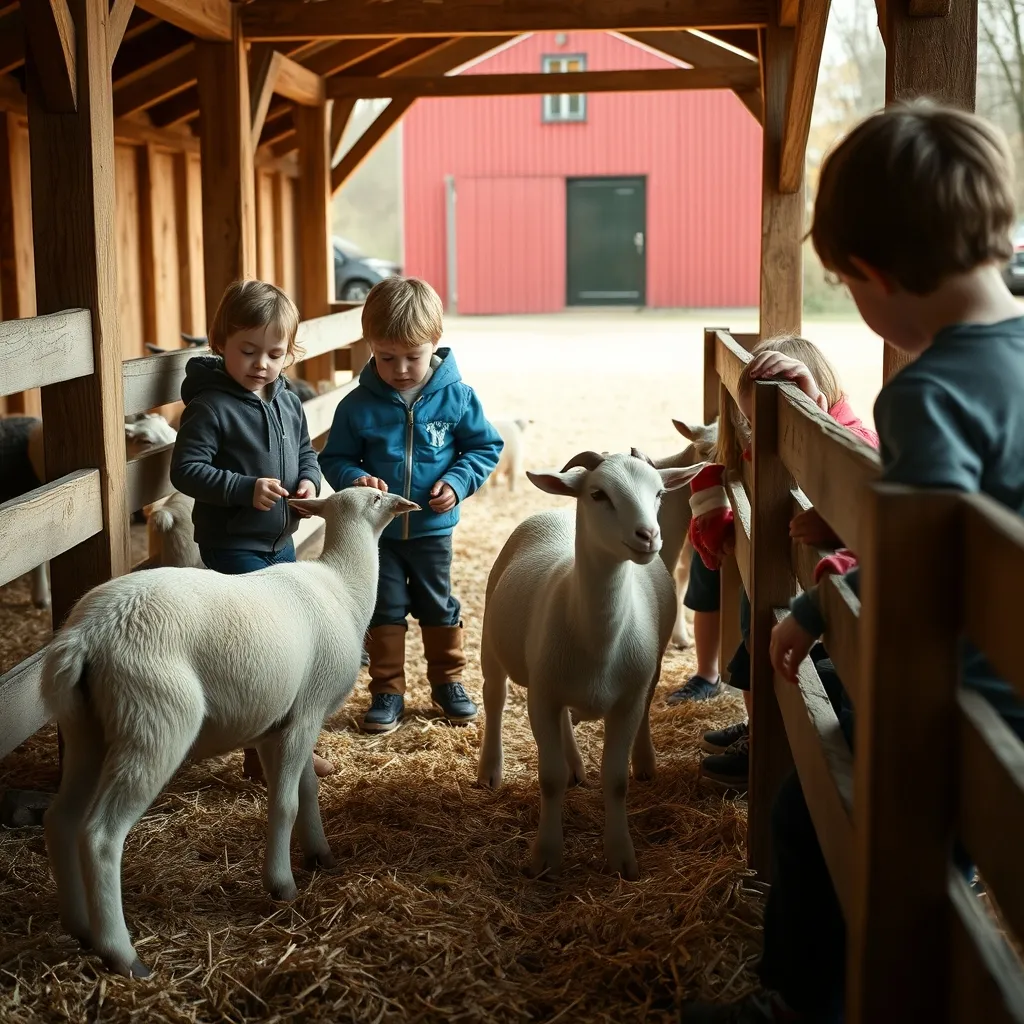 Les chèvres naines et moutons d'Ouessant de la ferme des Chanteraines