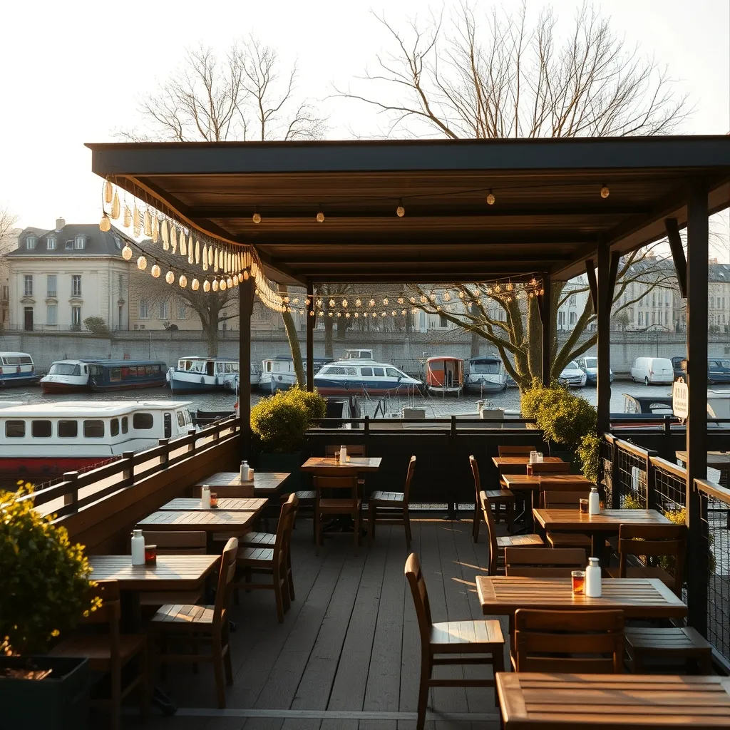 La Guinguette du Port, halte estivale face aux péniches du square du Port
