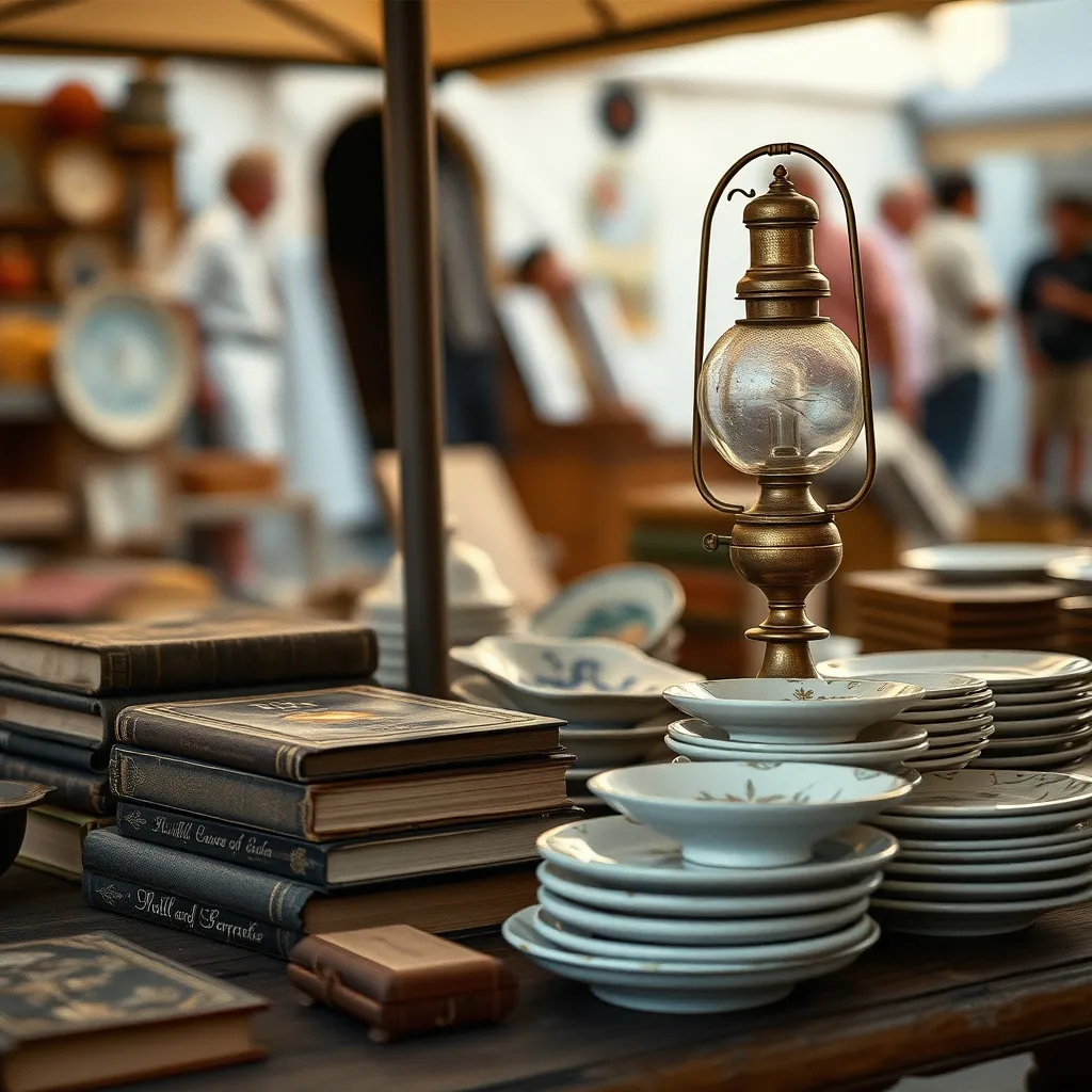 Livres anciens, laiton et porcelaine : le trio classique des étals de vide-grenier francilien