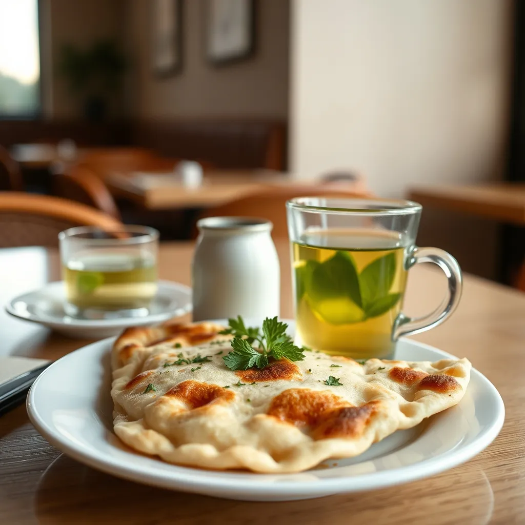 Msemens et thé à la menthe servis lors d'un brunch halal à Gennevilliers