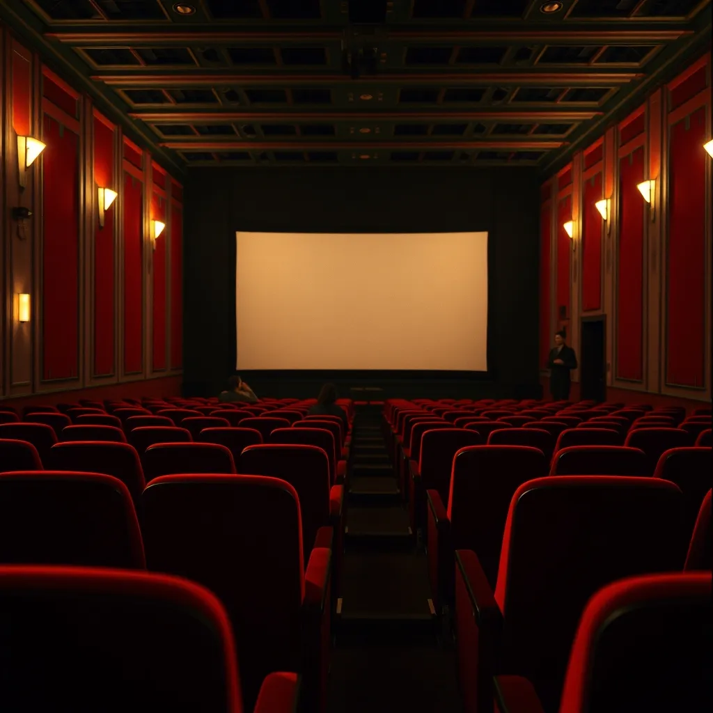 Intérieur d'une salle Art et Essai de la boucle de Seine avant la projection