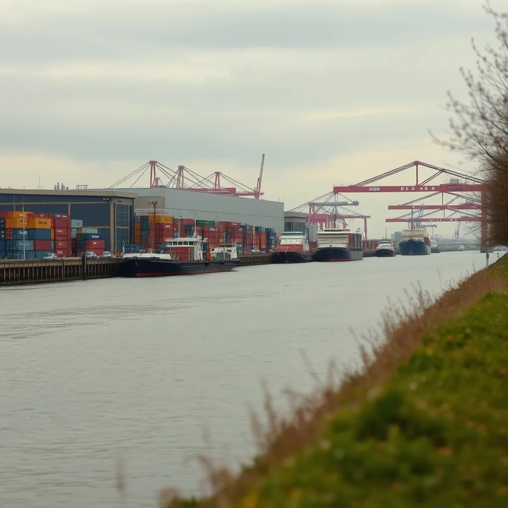 Le chemin de halage du port de Gennevilliers longe quatre cents hectares de zone logistique
