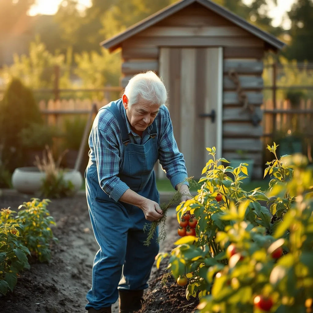 Un jardinier entretient ses plants de tomates dans une parcelle familiale du 92
