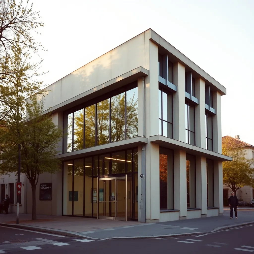 La façade de la médiathèque François-Rabelais, à deux pas de la mairie de Gennevilliers
