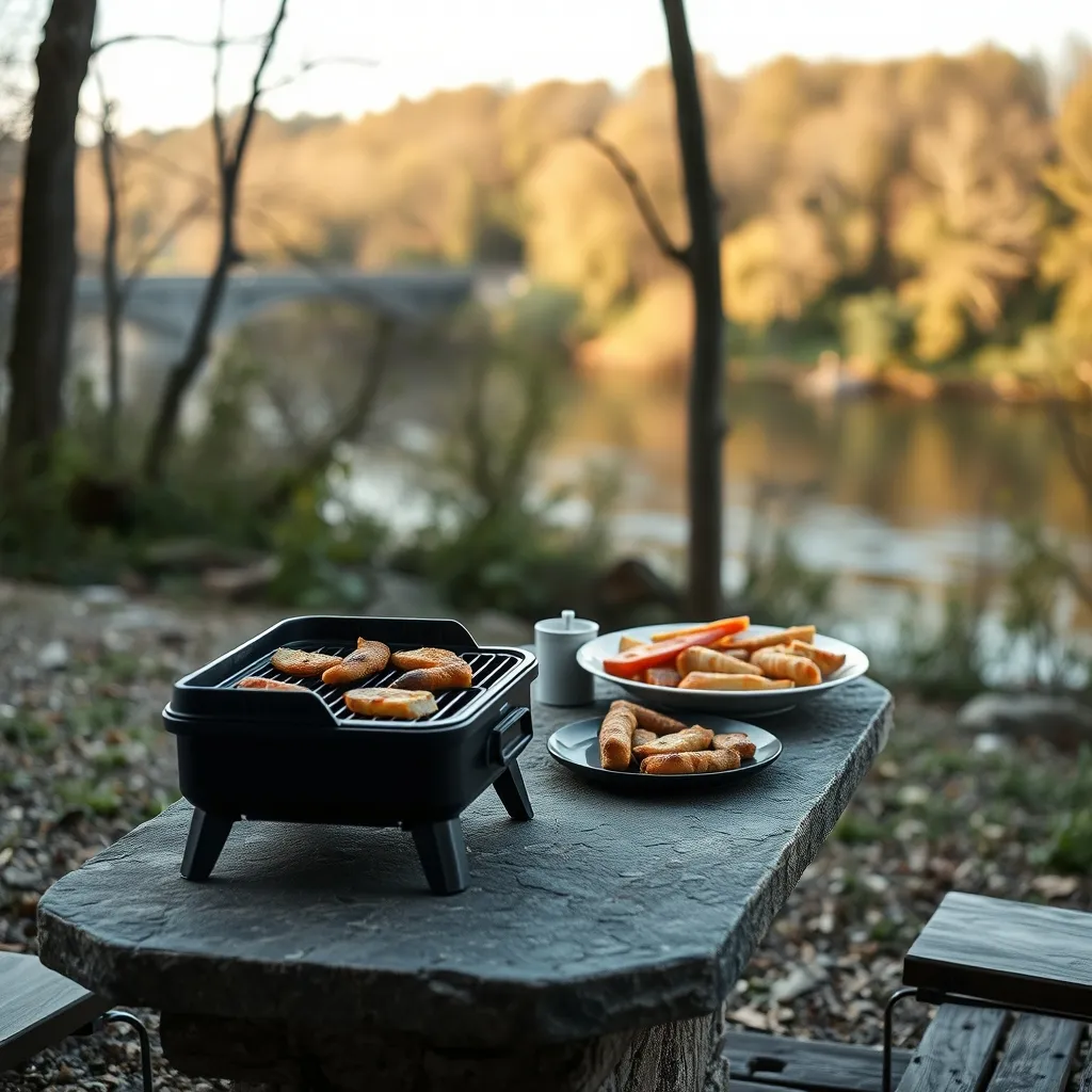 Spot barbecue en bord de Seine, à la lisière d'une forêt francilienne