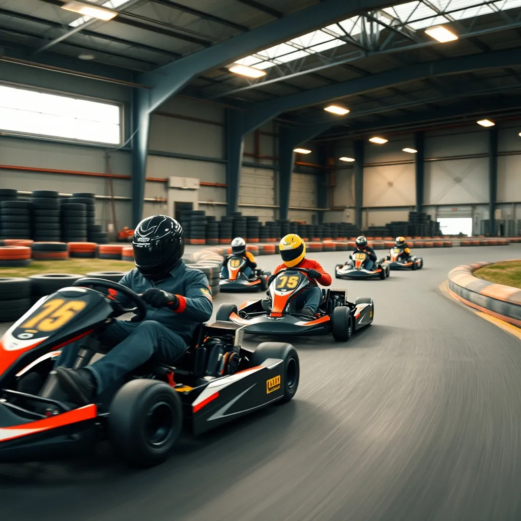 Karting électrique indoor à Claye-Souilly, l'une des activités phares de Wonderful-Land