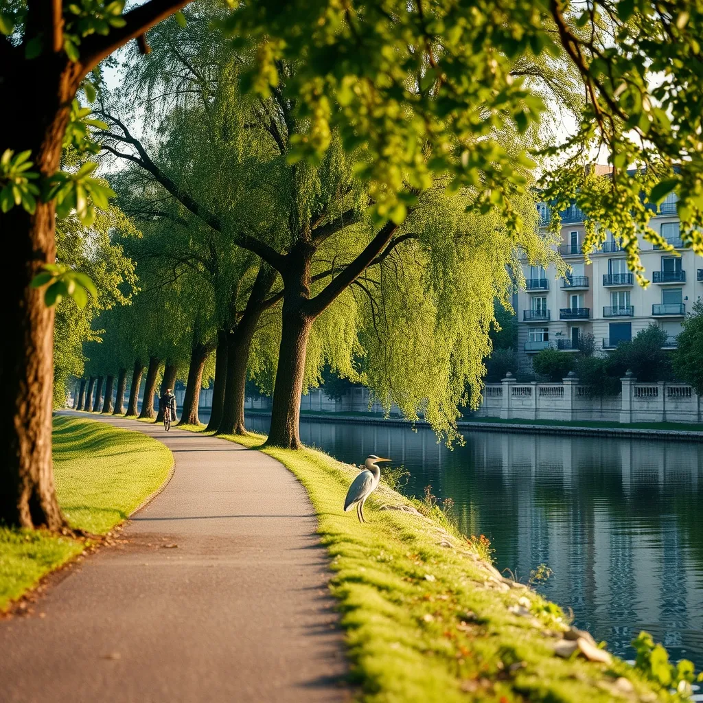 Les quais réaménagés d'Asnières-sur-Seine, bordés de platanes centenaires