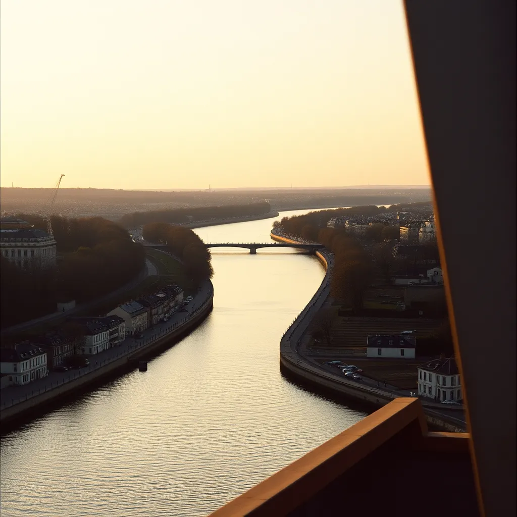 L'Île-Saint-Denis vue depuis le pont de Colombes, étape finale de la boucle cyclable