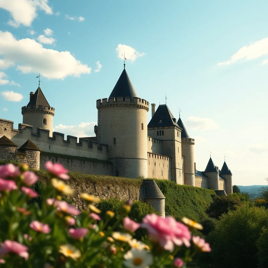 Les remparts de Provins, cité médiévale classée au patrimoine mondial de l'UNESCO