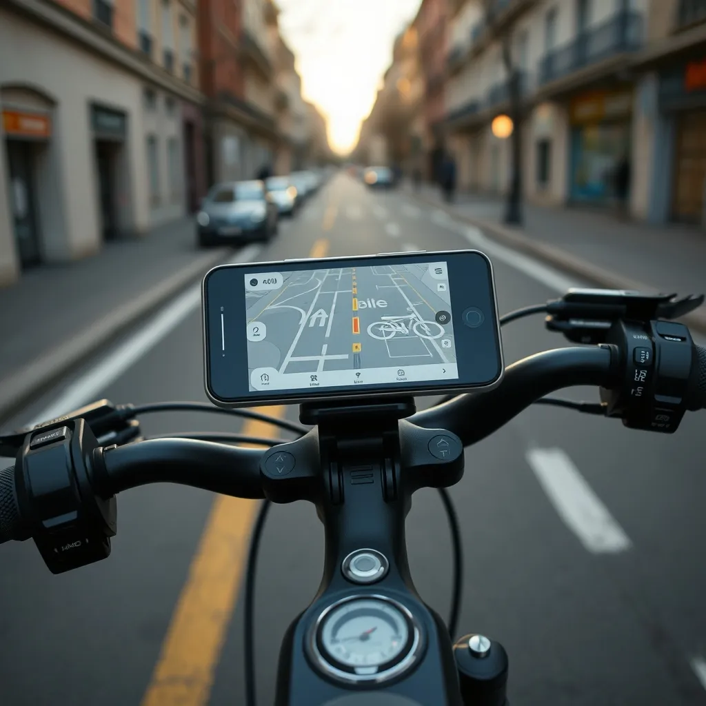 Application de guidage vélo sur un support guidon, un accessoire indispensable pour suivre l'itinéraire en toute sécurité