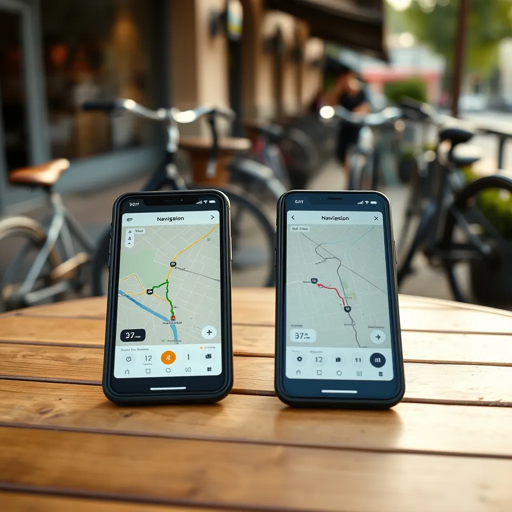 Comparaison d'itinéraires entre deux applications vélo sur un même trajet parisien
