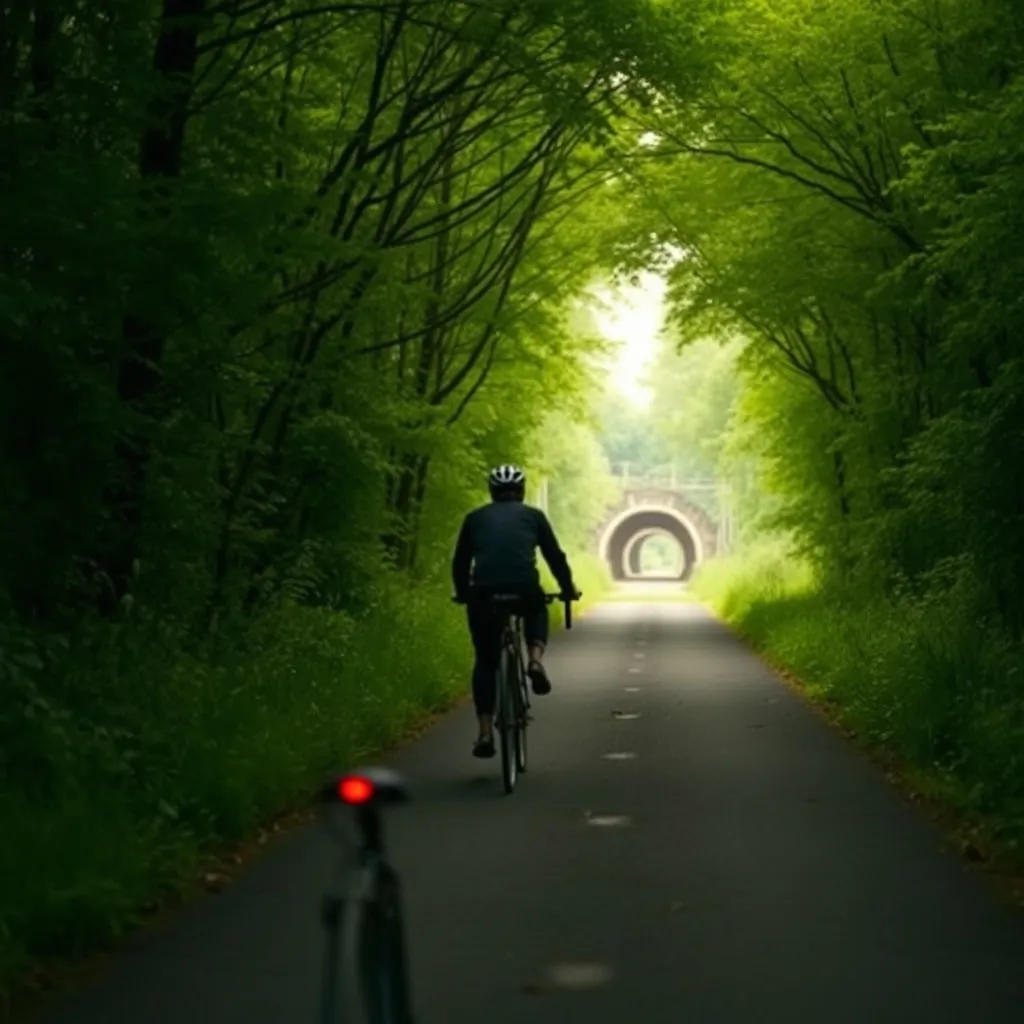 La Coulée verte du sud traverse d'anciennes tranchées ferroviaires reconverties en voie cyclable