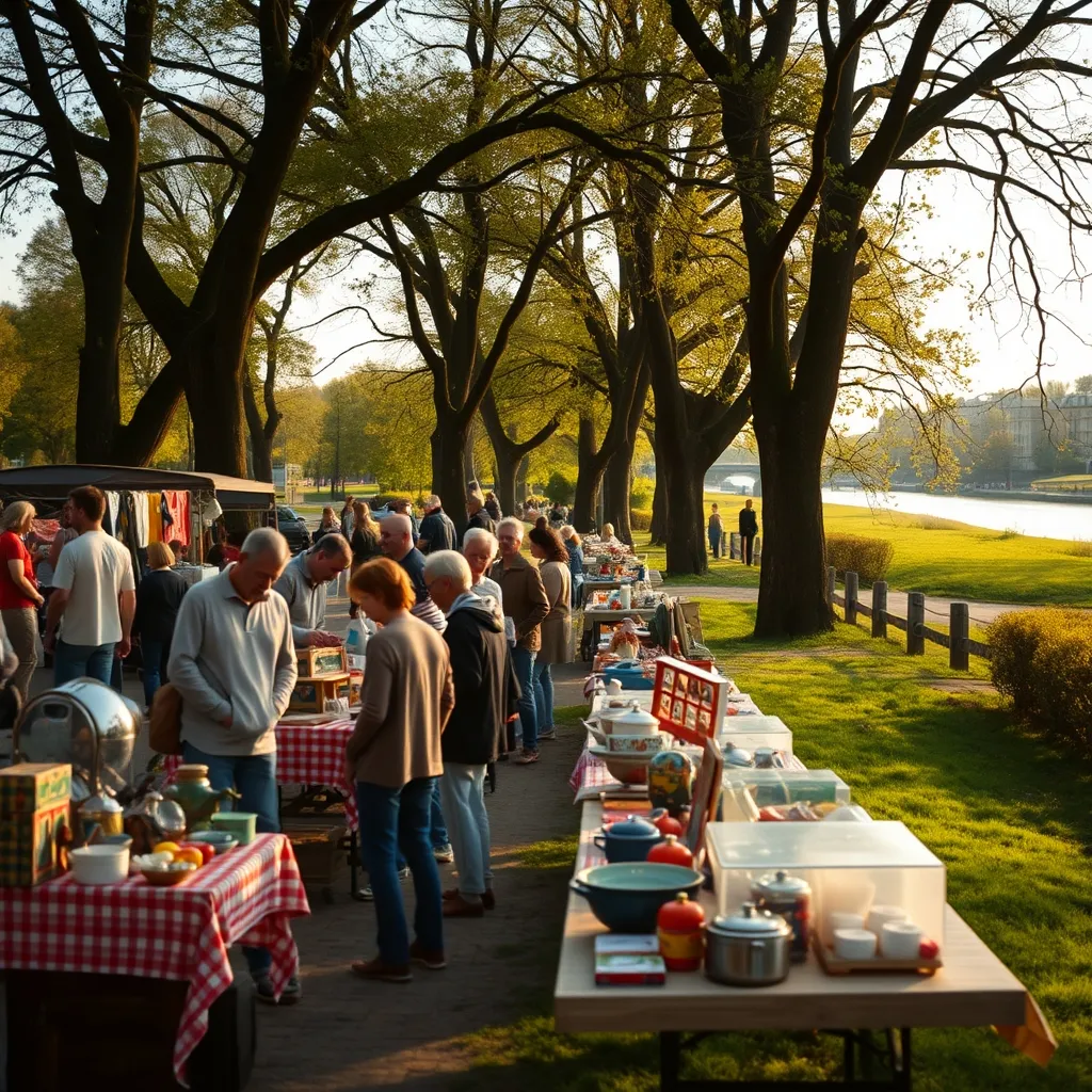 Vide-grenier de quartier au bord de Seine dans la boucle nord-ouest