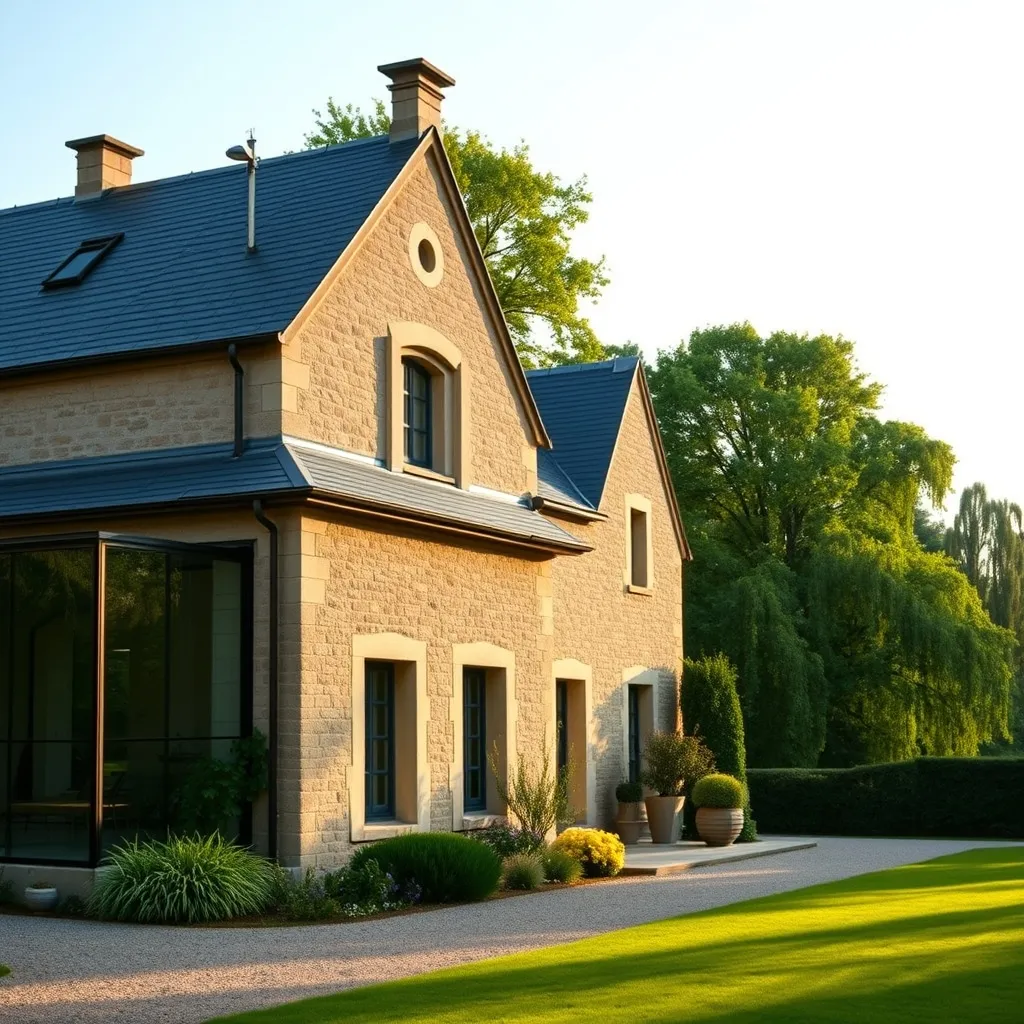 Les bâtiments en pierre meulière rénovés conservent le charme du domaine d'origine