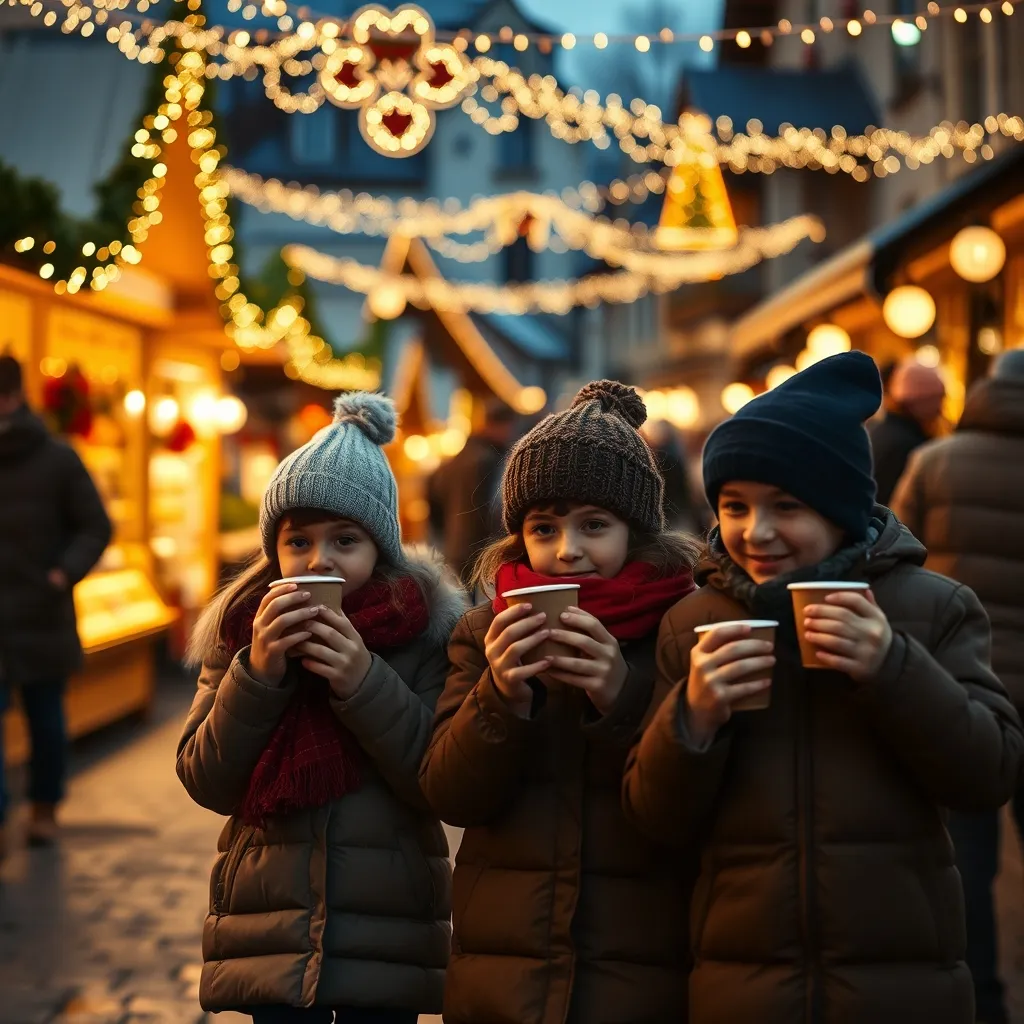 Sortie en famille sur un marché de Noël d'Île-de-France