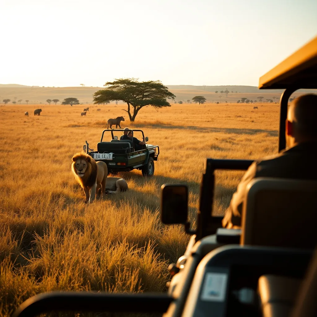Le safari en voiture de Thoiry permet d'approcher les lions à quelques mètres