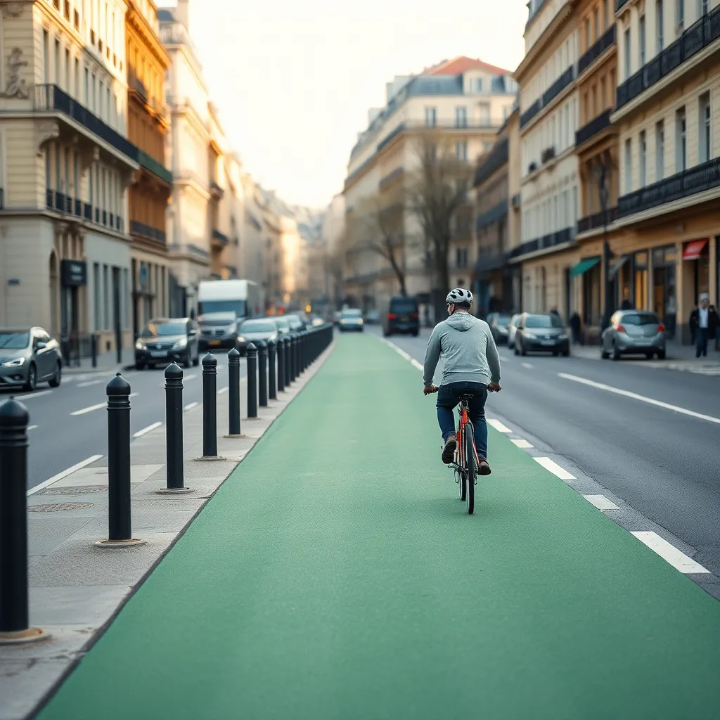 Une piste cyclable sécurisée sur les boulevards des Maréchaux, alternative concrète au périphérique