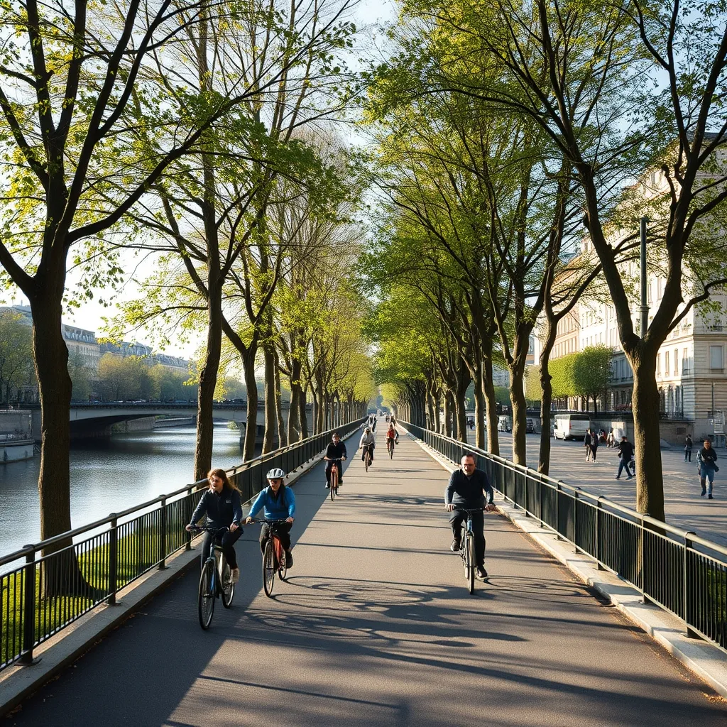 La voie verte du canal Saint-Martin, parcours familial prisé des cyclistes parisiens