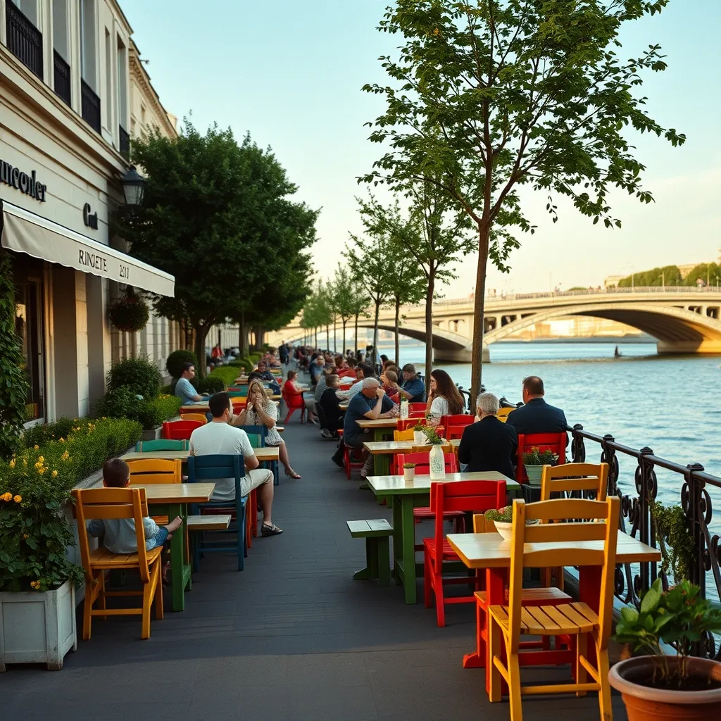 Ambiance guinguette à Rosa Bonheur sur Seine, port des Invalides