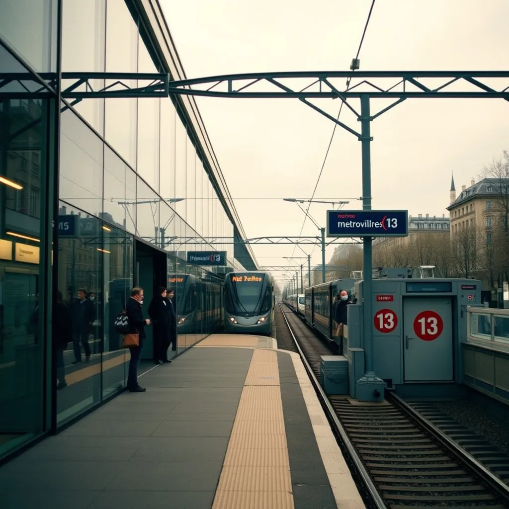 Le pôle multimodal des Courtilles réunit le terminus du T1 et la station de métro ligne 13