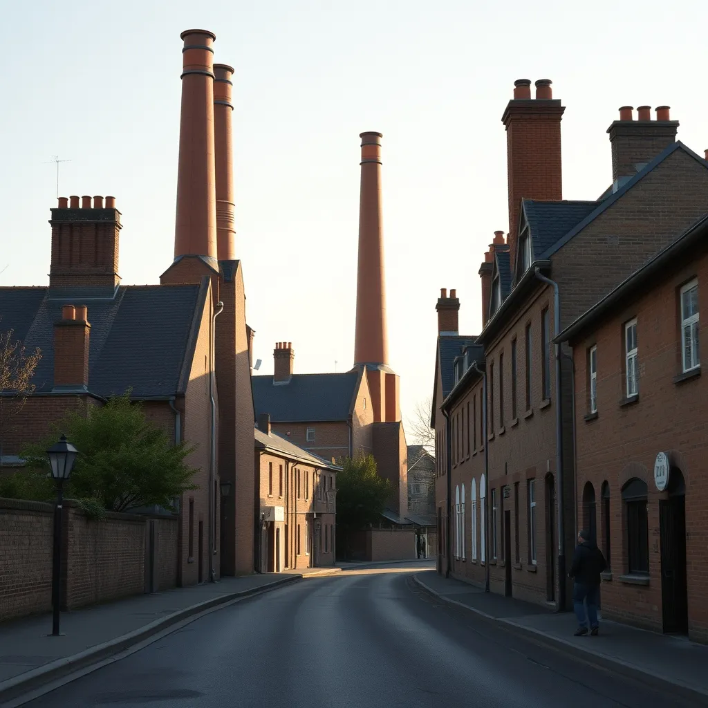 Anciennes cheminées industrielles en brique rouge, témoins du passé ouvrier de Gennevilliers