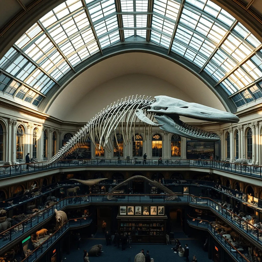 La Grande Galerie de l'Évolution et ses collections spectaculaires sur plusieurs niveaux