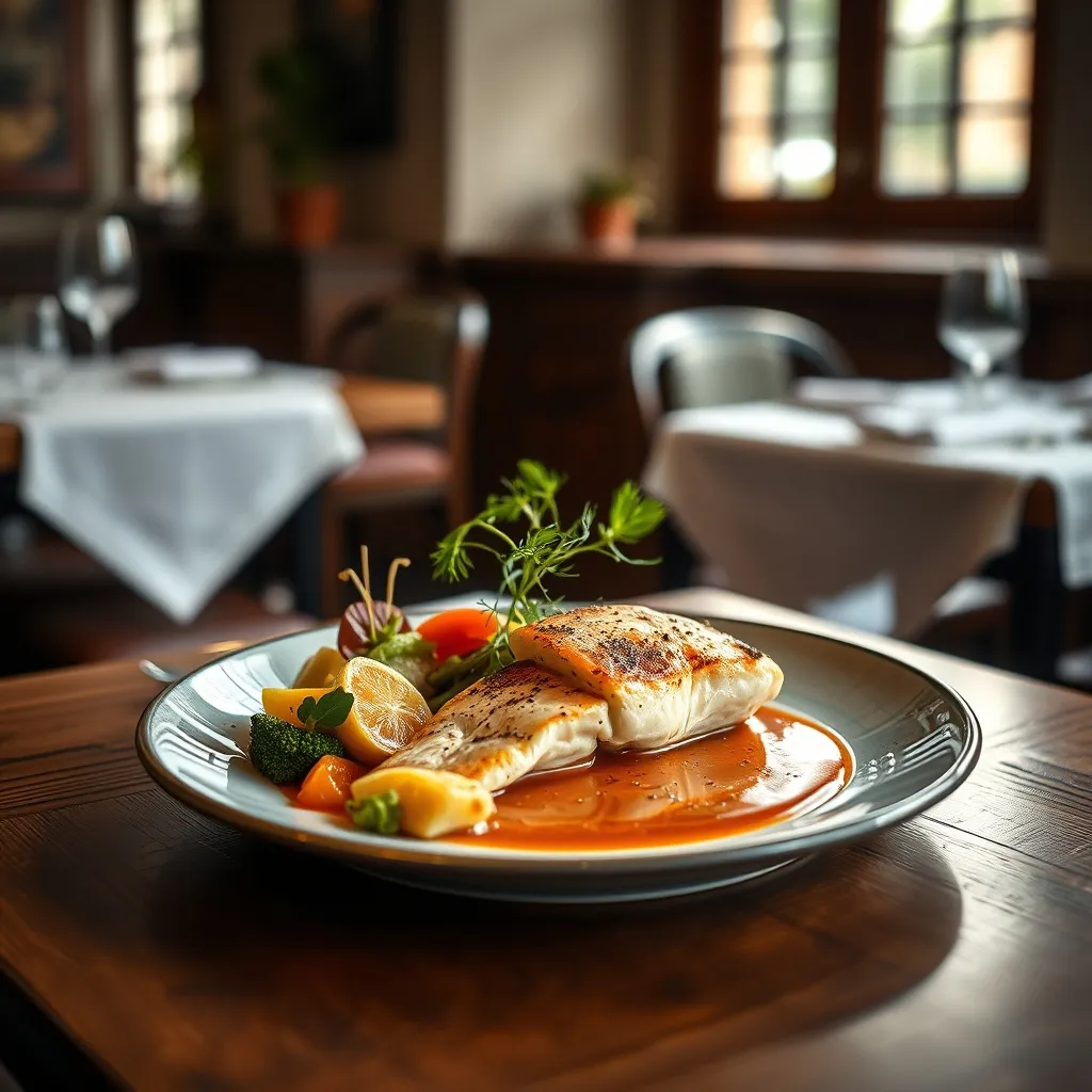 Une assiette du menu de saison au Jardin Saint-Germain, cuisine française contemporaine aux produits frais