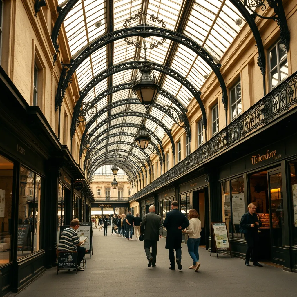 Le passage des Panoramas et ses devantures historiques, le plus ancien passage couvert de Paris