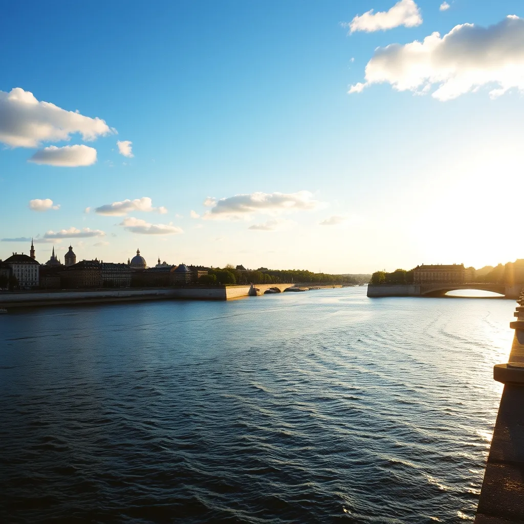 Vue sur la Seine et l'île Saint-Louis depuis les quais de la rive droite