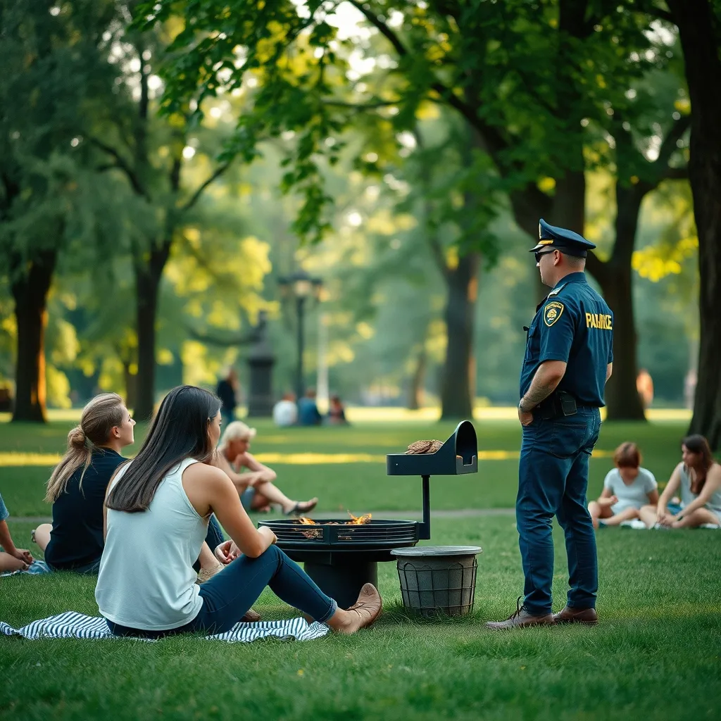 Les agents municipaux rappellent régulièrement l'interdiction des barbecues dans les parcs parisiens