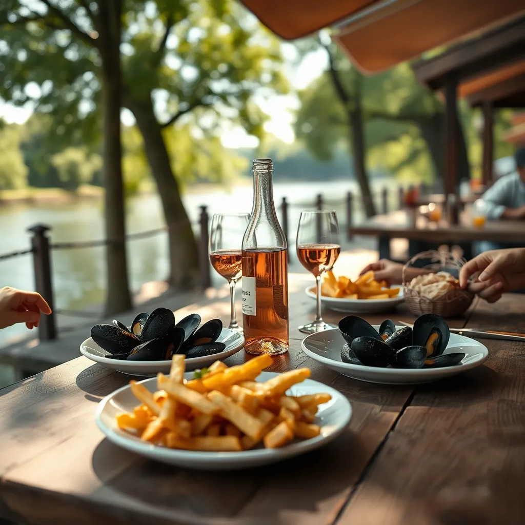 Moules-frites et pichet de rosé, le duo classique des guinguettes val-de-marnaises