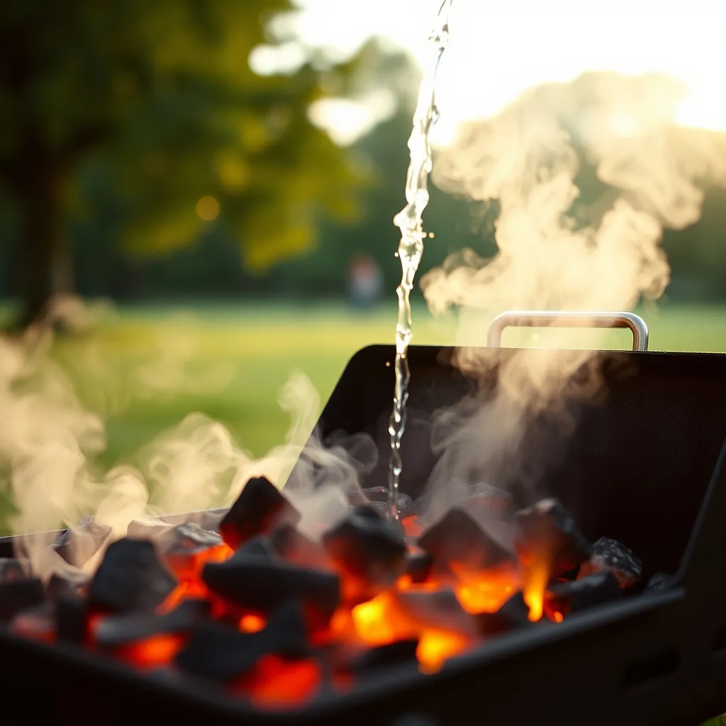 Éteindre correctement les braises en les noyant dans l'eau est une obligation pour éviter tout risque d'incendie